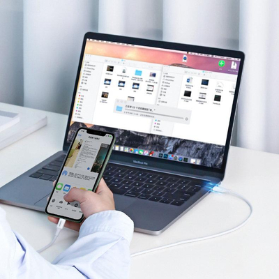Kabllo Ugreen US171 USB C në Lightning, 0.25m, 36W, e bardhë