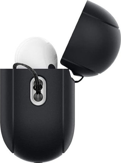 Mbulesë mbrojtëse Spigen Protective Case për AirPods Pro 2, silikon, me rrip, e zezë