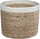 Set shporta dekorative H&amp;S Decoration, 3 copë, jute natyrale, të bardha