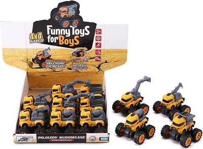Set makina ndërtimi Artyk, friksion 4x4, plastikë, portokalli