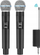 Mikrofonë wireless Puluz PU644B, 2x dinamik UHF, 30m, me marrës 3.5mm dhe 6.35mm