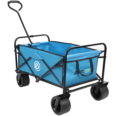 Karrocë plazhi Tourist Beach Cart Deluxe, palosëse 66x48x90cm, mban deri 100 kg, blu