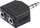 Adaptor audio Vivanco Y, stereo 3.5mm, 1x mashkull 2x femër, i zi