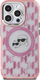 Mbrojtëse telefoni Karl Lagerfeld me MagSafe, për iPhone 16, monogram, rozë