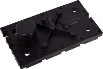 Kit modifikimi Alphacool Eisfach Single Laing DDC, për depozitë pompe ftohje me ujë, montim anësor, i zi