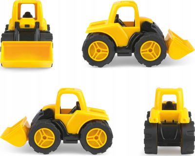 Lodër bulldozer Lena Truckies, plastikë ABS, rrota gome, i verdhë