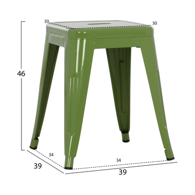 Stol Melita 37x37x45Hcm (HM0096.53), gjelbër