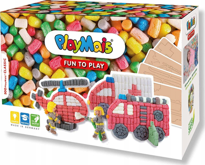 Set kreativ PlayMais Fun to Play Firetruck, mbi 500 copa, lodër për mësim, shumëngjyrësh