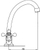 Rubinet kuzhine Stufico Traditional Standing Cross Head, mono, montim në plan, bronz