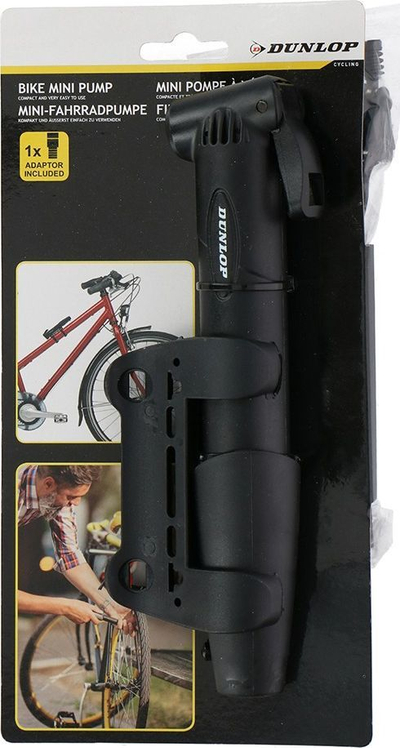 Pompë manuale për biçikletë Dunlop, 8 bar, e zezë