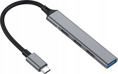 USB hub Equip 128961, 4 porta, USB 3.0 dhe USB 2.0, USB-C, gri
