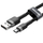 Kabllo USB Baseus Cafule CAMKLF-BG1, micro USB, pëlhurë e gërshetuar, zi gri