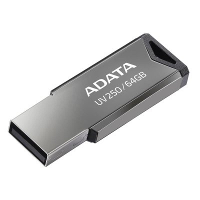 USB ADATA UV250, 64GB, USB 2.0, metalik i zi