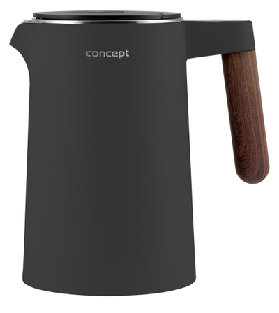 Ibrik elektrik Concept RK3305, 1.5L, kontroll temperature, gri e errët