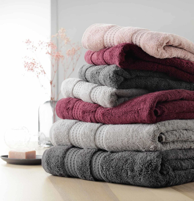Peshqir banjoje Douceur d'intérieur Terry Towel, 90 x 150 cm, pambuk bio, bordo