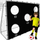 Portë futbolli Trizand XXL, metalike me rrjetë, target trajnimi, 170x240x85 cm, bardh e zi
