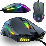Maus lojërash Onikuma CW905, me kabllo, 6400 DPI, RGB, i zi