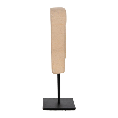Figurë tavoline paras & bazë metalike e zezë 9×3×22 cm (HM4312), zezë