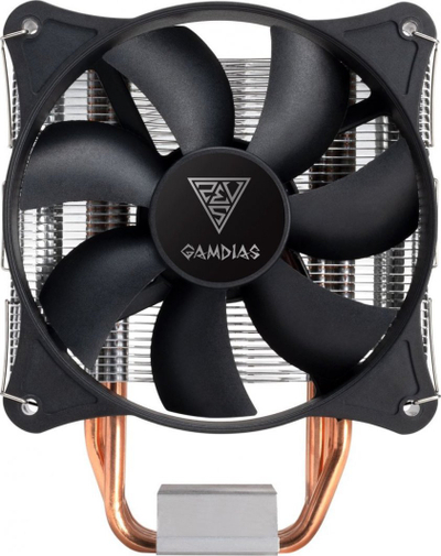 Ftohës procesori Gamdias Boreas E1-410 Mono, ventilator 120mm, ajër i ftohtë, i zi