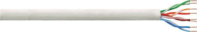 Kabllo rrjeti LogiLink CQ2100U, CAT 6, 100m, LSZH, gri