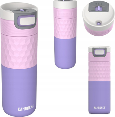 Shishe termo Kambukka Etna Grip, 500ml, inoks me dy shtresa, kapak 3 në 1 Snapclean, gri