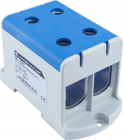 Lidhës shine njëpolësh Incobex ZGX 2x150mm², Al Cu, blu
