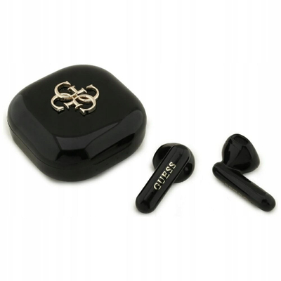 Kufje pa tela Guess TWS 4G Metal Logo, Bluetooth 5.4, 16 orë, të zeza