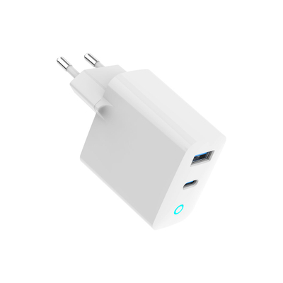 Karikues universal Gembird GaN, USB 2 porte, PD QC 3.0 65W, i bardhë