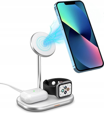 Karikues wireless Energizer WCP303, 3 në 1, 15W, me magnet, i zi
