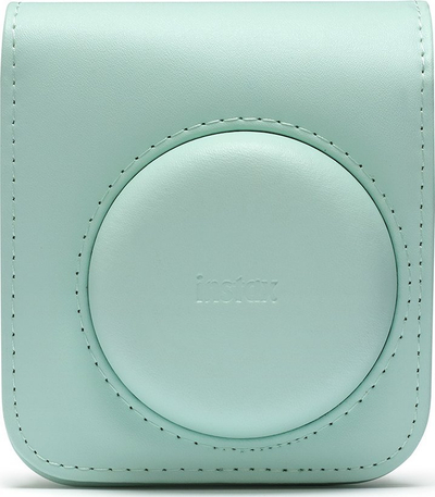 Kuti mbrojtëse për kamera Fujifilm Instax Mini 12, me rrip shpatulle, mint e gjelbër