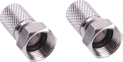 Конектор САТ F Либокс LB0032, 6.8 mm, сет 2 парчиња, сребрен