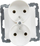 Prizë dyshe Legrand SUNO 721191, 2x2P+E, 16A 250V, e bardhë