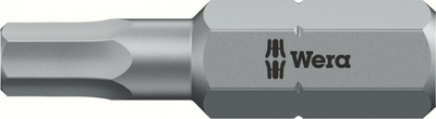 Bit gjashtëkëndor Wera 05056332001, 7mm, 25mm, ngjyrë argjendi