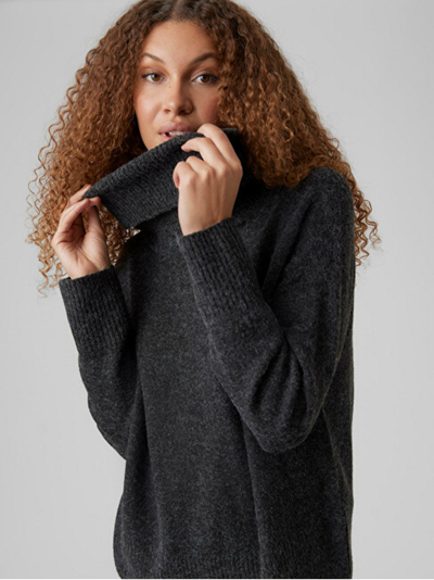 Bluzë Vero Moda VMDOFFY Regular Fit, e hirtë