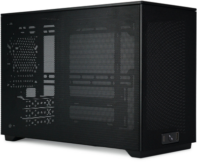 Kasa kompjuteri SSUPD Meshroom D, mini ATX, rrjetë metalike, e zezë