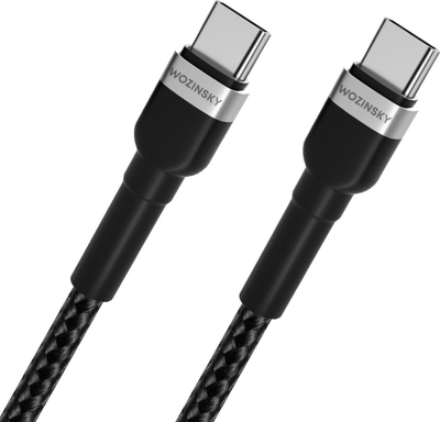Kabllo USB C Wozinsky WNBCC1, USB C në USB C, PD 65W, 1m, e zezë