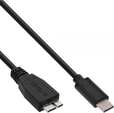Kabllo USB InLine USB C në Micro B, 1.5m, USB 3.1, e zezë