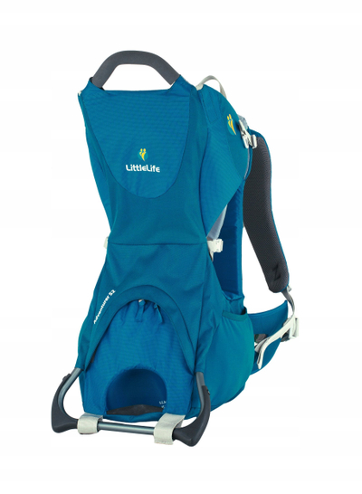 Носач за деца за одење LittleLife Adventurer S2, алуминиумска рамка, прилагодливи ремени, сина