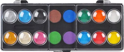 Akuarele MFP Water Colors, 16 ngjyra, 11 klasike 5 metalike