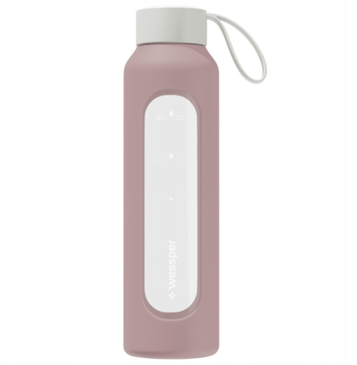 Këllëf silikoni Wessper B1 për shishe qelqi 0.5L, powder pink