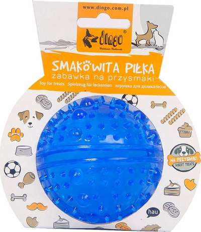 Lodër për qen Dingo Tasty Toy Ball, 8cm, gome termoplastike, blu