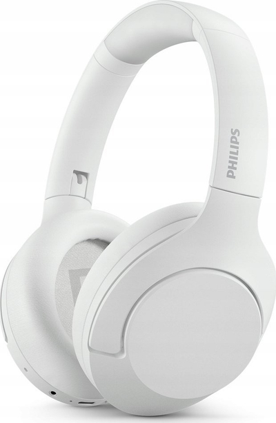 Kufje wireless Philips TAH8506, anulim zhurme, bateri 60 orë, të bardha