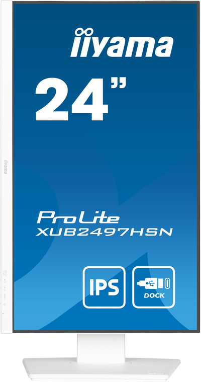 Monitor Iiyama ProLite XUB2497HSN W2, 23.8", Full HD IPS, i bardhë