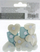 Stiker dekorativ Titanum Hearts, vetëngjitës, 32x29mm, metalik blu