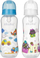 Biberon Akuku Bottle With Picture, 250 ml, silikon me rrjedhje mesatare, blu