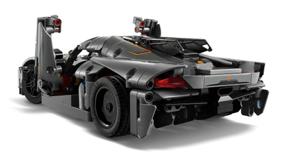 Lodër ndërtimi LEGO Technic 42173 Koenigsegg Jesko, hypercar, gri