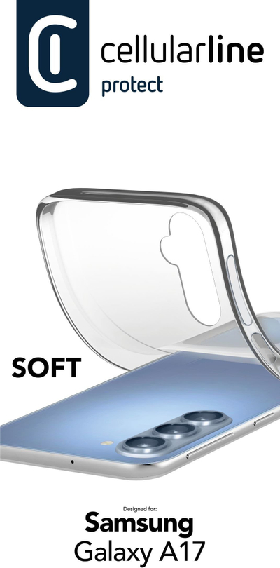 Këllëf telefoni Cellularline për Samsung A17, transparent