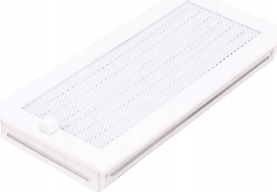 Grilë ventilimi Hearth White, 170x370mm, me blind, e bardhë