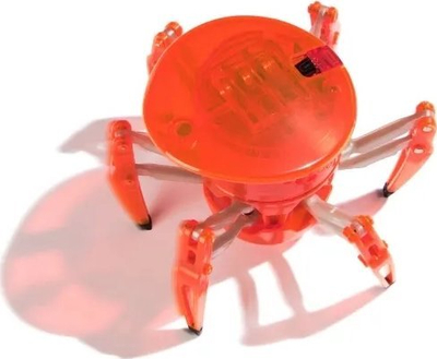 Интерактивна играчка пајак Spinmaster HEX BOTS, IR далечински управувач, LED светло, портокалова