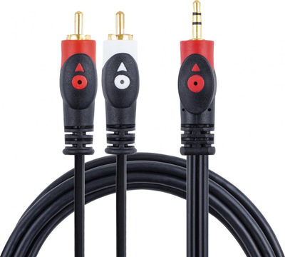 Kabllo Libox Jack 3.5 mm - RCA (Cinch) x2, 1.5m, e zezë